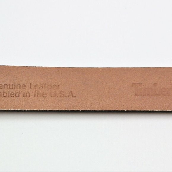 Timberland Size 38 Men's Classic Leather Belt Made in USA Brown New - Picture 4 of 7